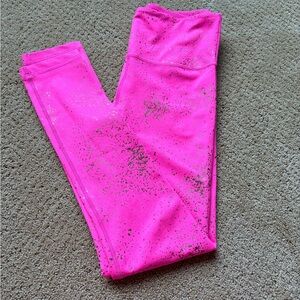 ZYIA Hot pink speckle leggings